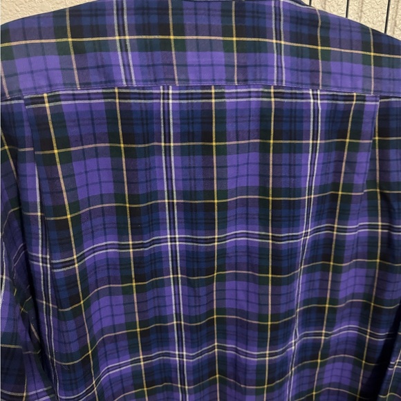 Ledbury Men's Purple Plaid Button Down Shirt - Picture 6 of 6